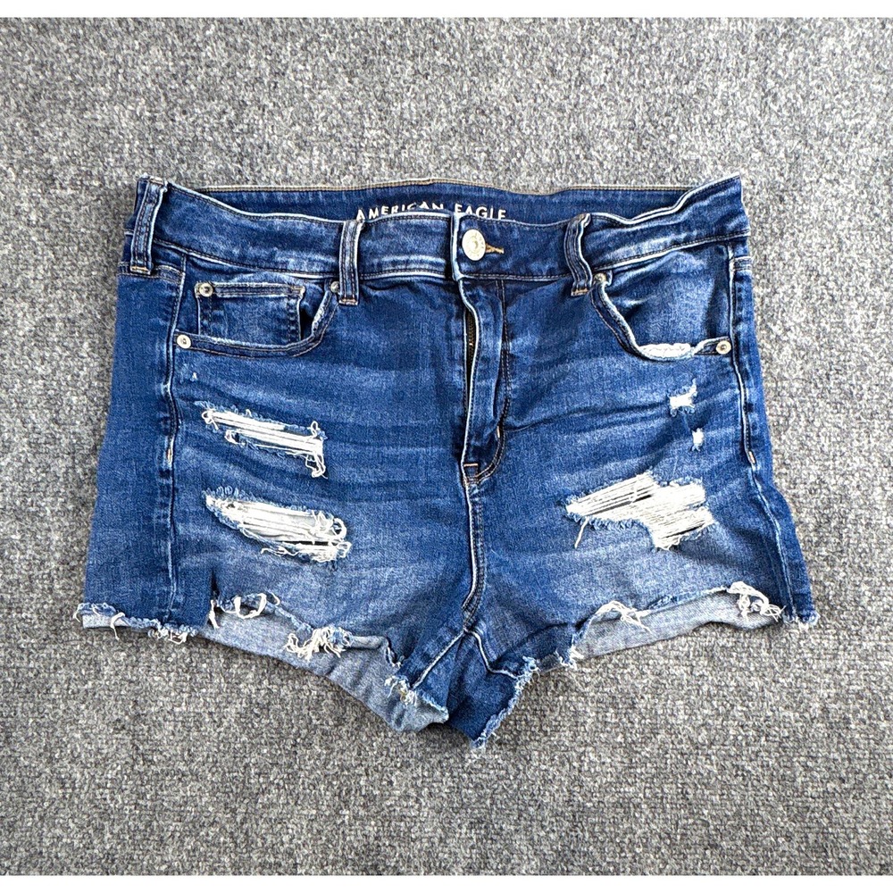 American Eagle Ne(x)t Level Stretch Distressed Denim Cutoff Shorts Women's 16